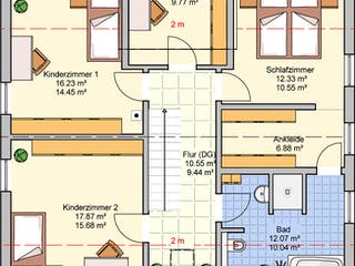 Fertighaus Locca von Fingerhut Haus Schlüsselfertig ab 476741€, Satteldach-Klassiker Grundriss 2