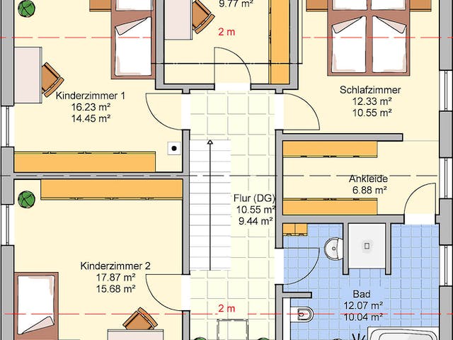 Fertighaus Locca von Fingerhut Haus Schlüsselfertig ab 476741€, Satteldach-Klassiker Grundriss 2