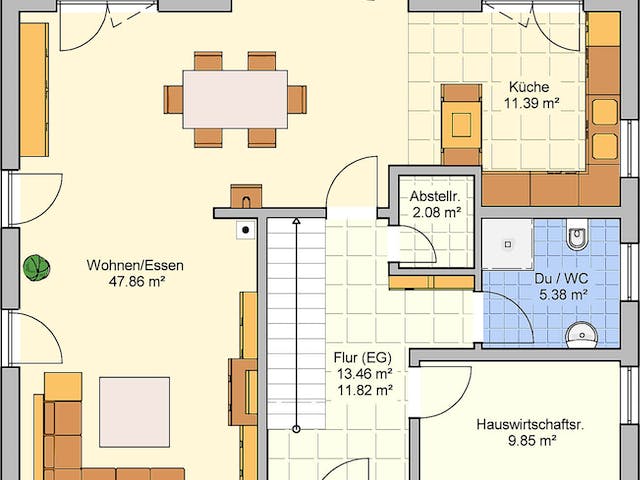 Fertighaus Locca von Fingerhut Haus Schlüsselfertig ab 476741€, Satteldach-Klassiker Grundriss 1