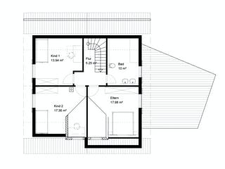 Blockhaus Urach von Rems-Murr-Holzhaus Ausbauhaus ab 298989€, Satteldach-Klassiker Grundriss 2