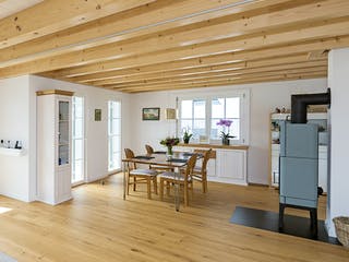 Blockhaus Urach von Rems-Murr-Holzhaus Ausbauhaus ab 298989€, Satteldach-Klassiker Innenansicht 2