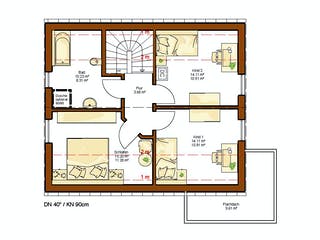 Fertighaus CLOU 119 von RENSCH-HAUS Schlüsselfertig ab 340221€, Satteldach-Klassiker Grundriss 2