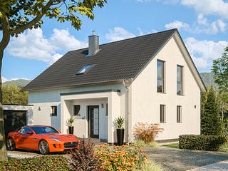 Fertighaus Life 150 von RENSCH-HAUS Schlüsselfertig ab 385718€, Satteldach-Klassiker Außenansicht 2