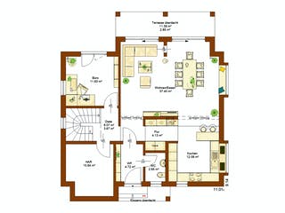 Fertighaus Life 160 von RENSCH-HAUS Schlüsselfertig ab 444519€, Satteldach-Klassiker Grundriss 1