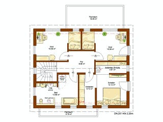 Fertighaus Life 160 von RENSCH-HAUS Schlüsselfertig ab 444519€, Satteldach-Klassiker Grundriss 2