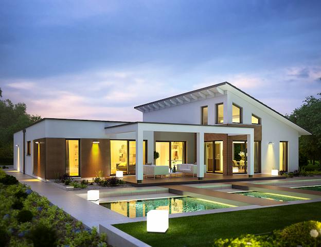 Winkelbungalow in Z-Form von RENSCH-HAUS