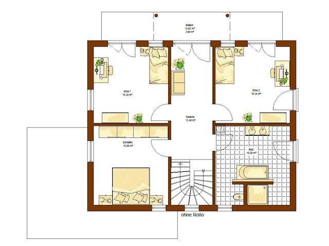 Fertighaus Stadtvilla Memphis von RENSCH-HAUS, Stadtvilla Grundriss 2