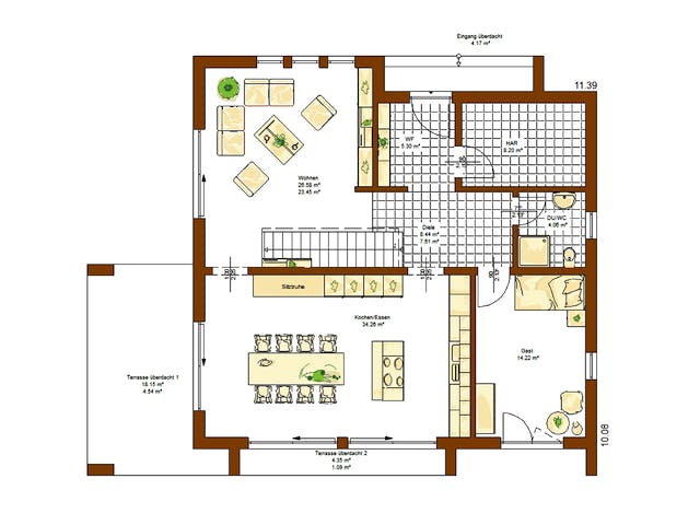 Fertighaus MH Victoria von RENSCH-HAUS, Cubushaus Grundriss 1