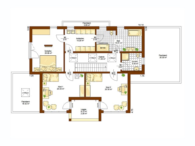 Fertighaus Einfamilienhaus Sydney von RENSCH-HAUS, Cubushaus Grundriss 2