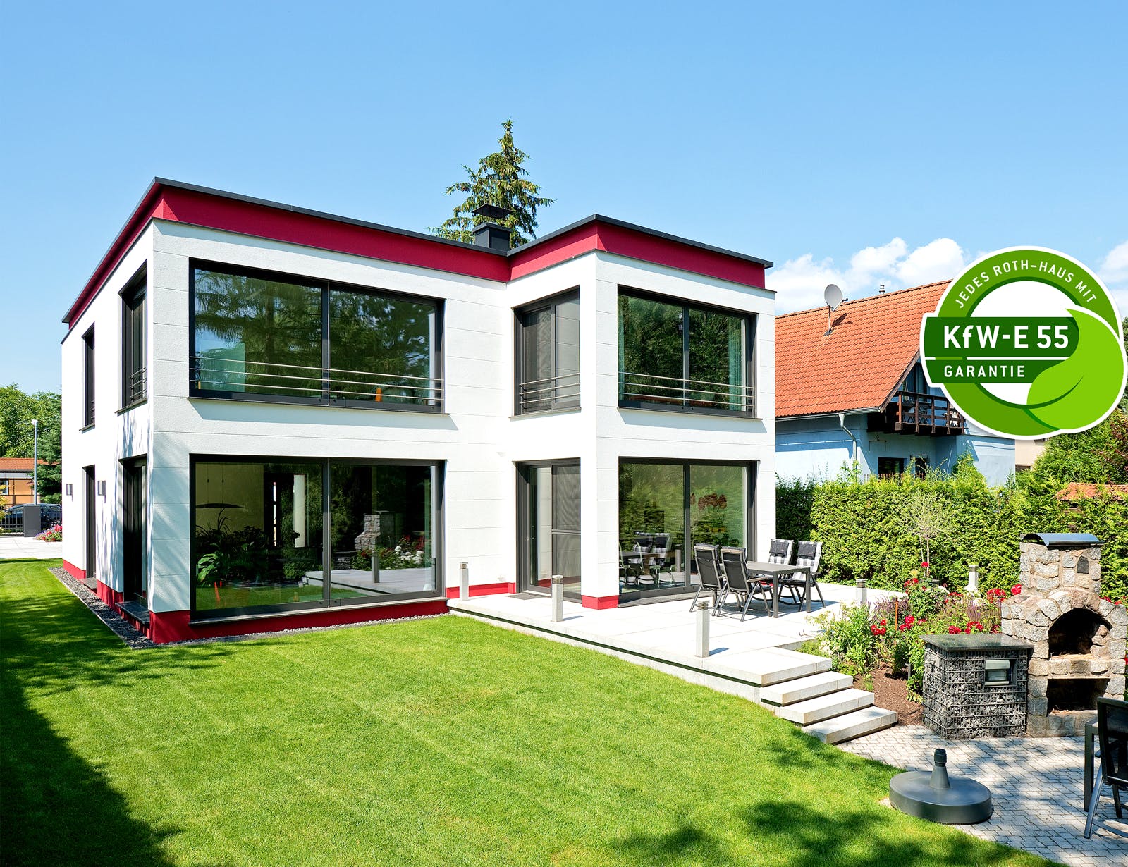 Massivhaus Cubatur 155 von ROTH-MASSIVHAUS Schlüsselfertig ab 375300€, Cubushaus Außenansicht 2