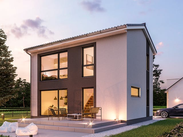 Massivhaus Minimassiv-Haus Fehmarn von ROTH MASSIVHAUS Schlüsselfertig ab 229200€, Satteldach-Klassiker Außenansicht 1