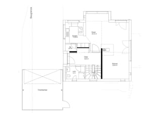 Fertighaus Satteldach Landhaus 143 von LUXHAUS, Satteldach-Klassiker Grundriss 1