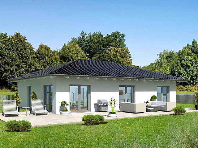 Massivhaus Bungalow Pure-Line 1 von Schneider Massivhaus, Bungalow Außenansicht 1