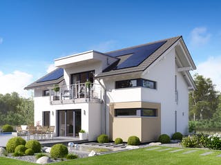 Fertighaus Selection-E-175 E1 von SCHWABENHAUS Schlüsselfertig ab 472291€, Satteldach-Klassiker Außenansicht 2