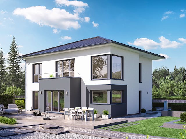 Fertighaus Selection-E-175 E4 von SCHWABENHAUS Schlüsselfertig ab 419935€, Stadtvilla Außenansicht 1