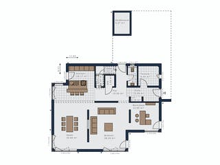 Fertighaus Selection-E-169 E5 von SCHWABENHAUS Schlüsselfertig ab 420613€, Stadtvilla Grundriss 1