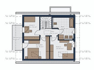 Fertighaus Sensation-E-132 E1 von SCHWABENHAUS Schlüsselfertig ab 380756€, Satteldach-Klassiker Grundriss 2