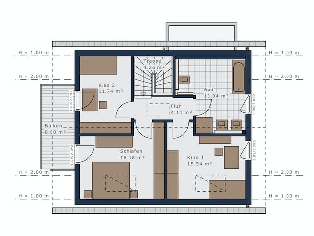 Fertighaus Sensation-E-132 E1 von SCHWABENHAUS Schlüsselfertig ab 380756€, Satteldach-Klassiker Grundriss 2