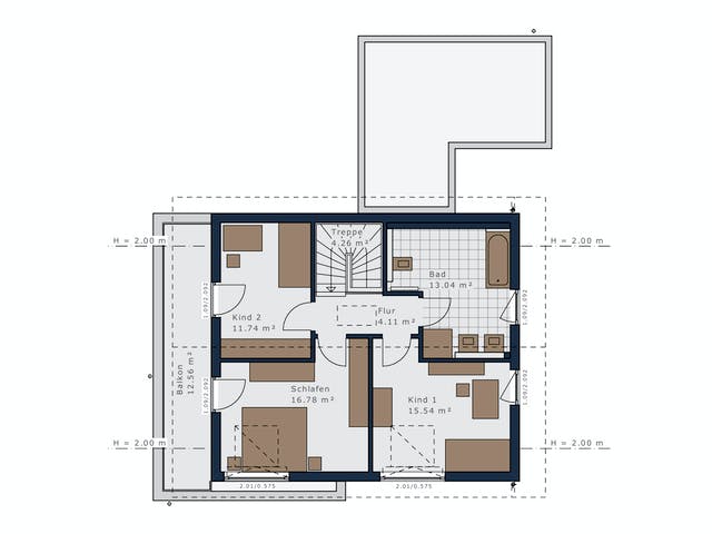 Fertighaus Sensation-E-132 E6 von SCHWABENHAUS Schlüsselfertig ab 379823€, Satteldach-Klassiker Grundriss 2