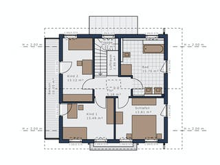 Fertighaus Sensation-E-133 E4 von SCHWABENHAUS Schlüsselfertig ab 393575€, Satteldach-Klassiker Grundriss 2