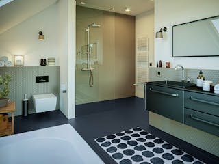 Fertighaus SmartSpace Einfamilienhäuser von SCHWABENHAUS Schlüsselfertig ab 295290€, Satteldach-Klassiker Außenansicht 8