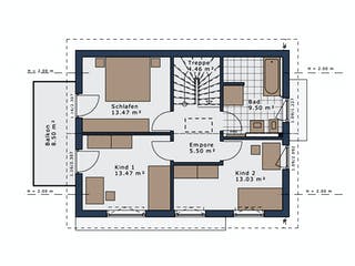 Fertighaus SmartSpace-E-120 E3 von SCHWABENHAUS Schlüsselfertig ab 338415€, Satteldach-Klassiker Grundriss 2