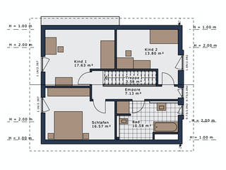 Fertighaus SmartSpace-E-140 E1 von SCHWABENHAUS Schlüsselfertig ab 376386€, Satteldach-Klassiker Grundriss 2