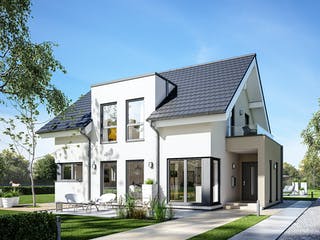 Fertighaus Solitaire-E-145 E2 von SCHWABENHAUS Schlüsselfertig ab 406839€, Satteldach-Klassiker Außenansicht 1