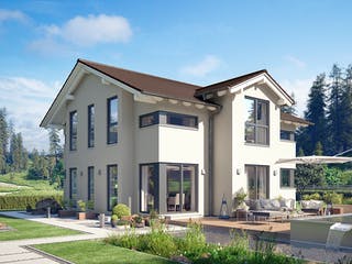 Fertighaus Solitaire-E-145 E5 von SCHWABENHAUS Schlüsselfertig ab 410348€, Satteldach-Klassiker Außenansicht 1