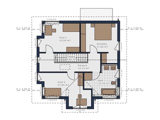 Fertighaus Solitaire-E-145 E5 von SCHWABENHAUS Schlüsselfertig ab 410348€, Satteldach-Klassiker Grundriss 2