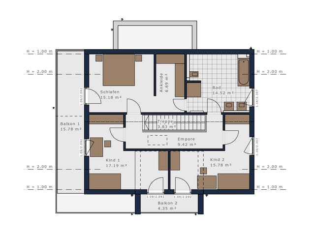 Fertighaus Solitaire-E-165 E3 von SCHWABENHAUS Schlüsselfertig ab 436561€, Satteldach-Klassiker Grundriss 2