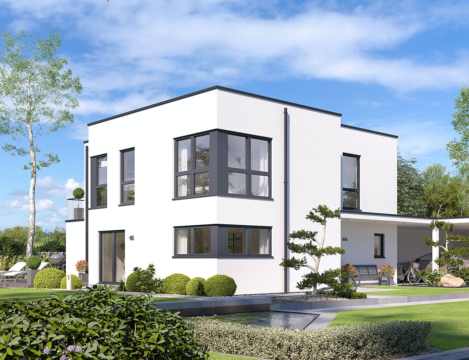 Fertighaus Solitaire-E-165 E9 von SCHWABENHAUS Schlüsselfertig ab 505097€, Cubushaus Außenansicht 1
