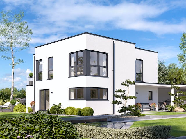 Fertighaus Solitaire-E-165 E9 von SCHWABENHAUS Schlüsselfertig ab 505097€, Cubushaus Außenansicht 1