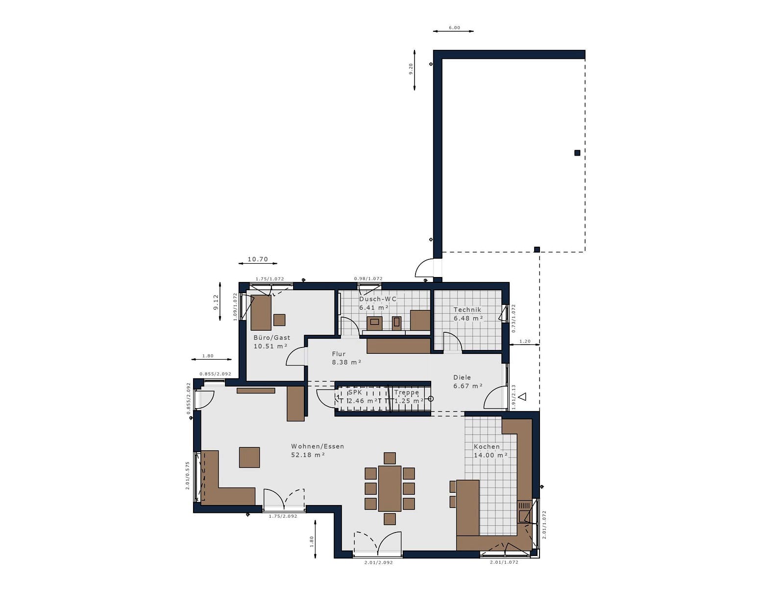 Fertighaus Solitaire-E-165 E9 von SCHWABENHAUS Schlüsselfertig ab 505097€, Cubushaus Grundriss 1
