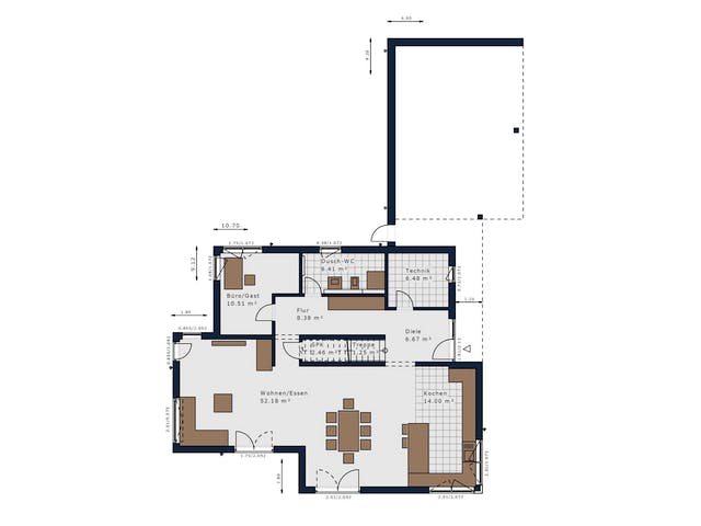 Fertighaus Solitaire-E-165 E9 von SCHWABENHAUS Schlüsselfertig ab 505097€, Cubushaus Grundriss 1