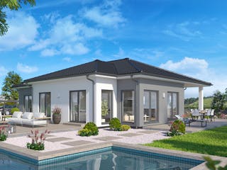 Fertighaus Solitaire Bungalows von SCHWABENHAUS Schlüsselfertig ab 342605€, Bungalow Außenansicht 1