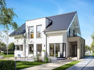 Fertighaus Solitaire Einfamilienhäuser von SCHWABENHAUS Schlüsselfertig ab 348208€, Satteldach-Klassiker Außenansicht 10