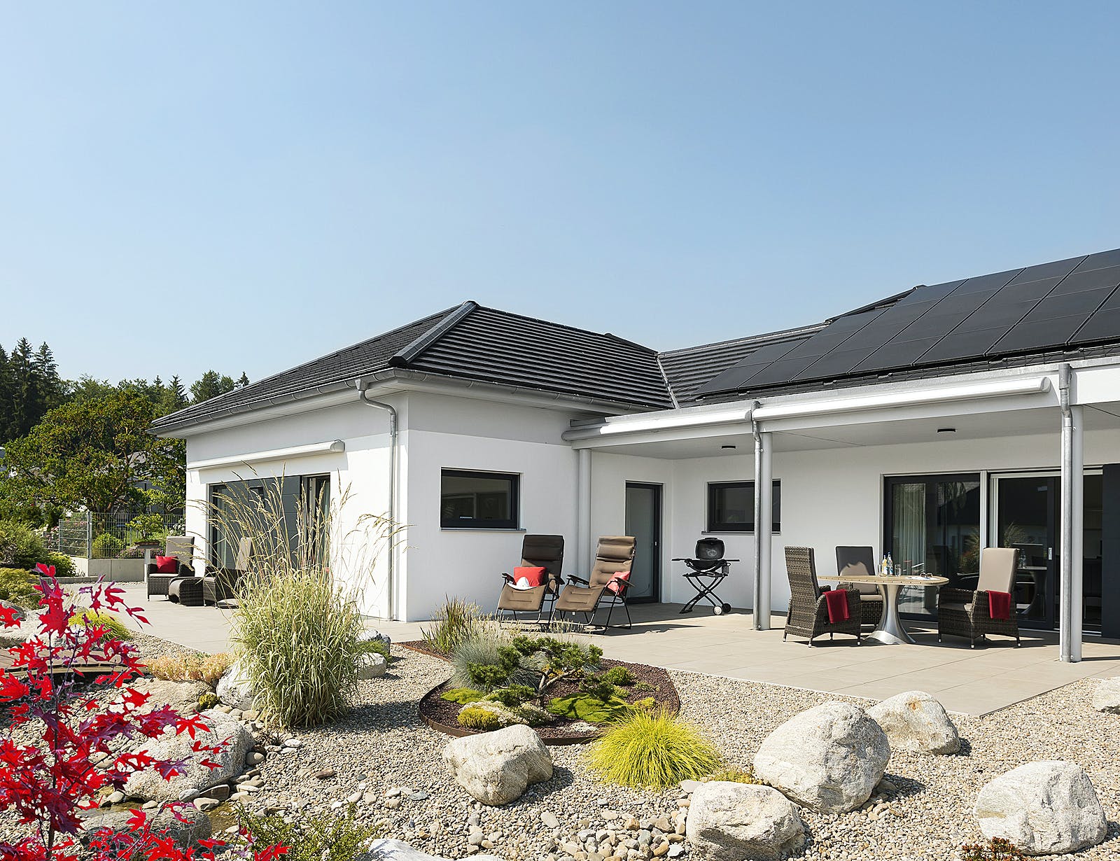 Fertighaus E 10-176.1 - Moderner Bungalow von SchwörerHaus Schlüsselfertig ab 636698€, Bungalow Außenansicht 2