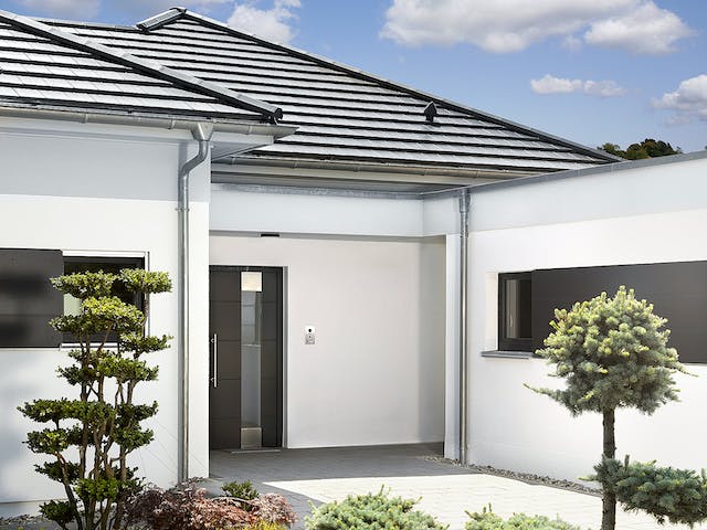 Fertighaus E 10-176.1 - Moderner Bungalow von SchwörerHaus Schlüsselfertig ab 636698€, Bungalow Außenansicht 3