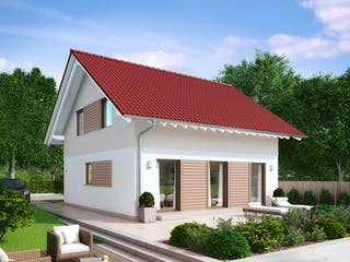 Fertighaus E 15-124.3 - Großzügiges Wohnen von SchwörerHaus Schlüsselfertig ab 315092€, Satteldach-Klassiker Außenansicht 1