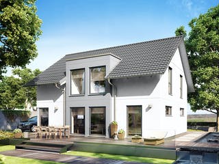 Fertighaus E 15-143.32 - Haus mit Flachdachgaube von SchwörerHaus Schlüsselfertig ab 350322€, Außenansicht 1
