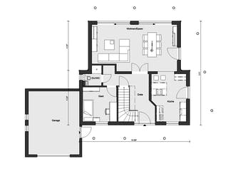 Fertighaus E 15-146.3 - Young Family Home 1 von SchwörerHaus Schlüsselfertig ab 474050€, Pultdachhaus Grundriss 1