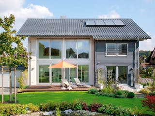 Fertighaus E 15-197.2 - Fertighaus mit Klinkerfassade von SchwörerHaus Schlüsselfertig ab 568042€, Außenansicht 1