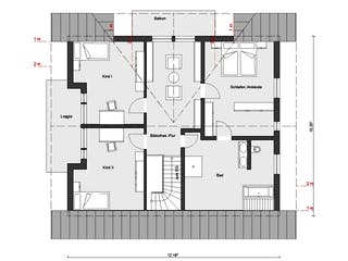 Fertighaus E 15-205.1 - Haus mit Wintergarten von SchwörerHaus Schlüsselfertig ab 576747€, Satteldach-Klassiker Grundriss 2