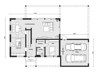Fertighaus E 20-176.2 - Markantes Fertighaus als Kubus von SchwörerHaus Schlüsselfertig ab 530557€, Cubushaus Grundriss 1