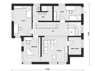 Fertighaus E 20-189.3 - Kubushaus von SchwörerHaus Schlüsselfertig ab 809369€, Cubushaus Grundriss 2