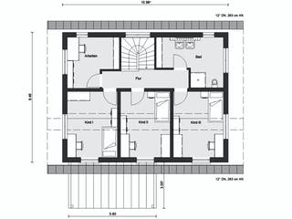Fertighaus E 20-168.1 - Fertighaus im skandinavischen Landhausstil & Hampton-Flair von SchwörerHaus, Grundriss 2