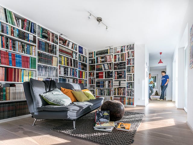 Fertighaus F 10-043.13 - Wohnmodul FlyingSpace als Anbau von SchwörerHaus Schlüsselfertig ab 185273€, Bungalow Innenansicht 1