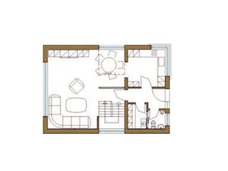 Massivhaus Simple von Wagener Systemhausbau Schlüsselfertig ab 248000€, Stadtvilla Grundriss 2