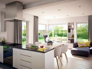 Fertighaus SOLUTION 230 V5 von Living Fertighaus Schlüsselfertig ab 538329€, Satteldach-Klassiker Innenansicht 3